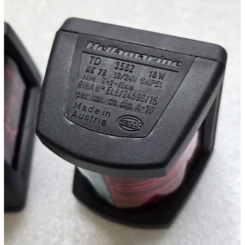 3562 HELLA MARINE 2LT 003 562-042 LAMPA NAWIGACYJNA CZARNA ZIELONO-CZERWONA (1 SZTUKA)