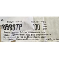 0500TP BEMIS DESKA SEDESOWA BIAŁA MAŁA KAMPER JACHT (OUTLET)