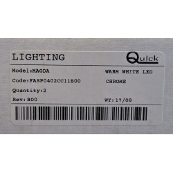 LAMPKI KABINOWE MAGDA WARM WHITE LED FASP0402CC11B00 QUICK SPA (2 SZTUKI)
