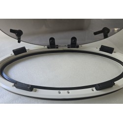 854621 MOONLIGHT BSI OKNO JACHTOWE Z SZYBĄ PRZYCIEMNIONĄ OWALNE BIAŁA RAMA 482x227mm (OUTLET)