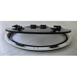 854621 MOONLIGHT BSI OKNO JACHTOWE Z SZYBĄ PRZYCIEMNIONĄ OWALNE BIAŁA RAMA 482x227mm (OUTLET)