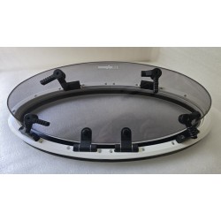 854621 MOONLIGHT BSI OKNO JACHTOWE Z SZYBĄ PRZYCIEMNIONĄ OWALNE BIAŁA RAMA 482x227mm (OUTLET)