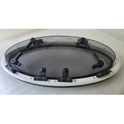 854621 MOONLIGHT BSI OKNO JACHTOWE Z SZYBĄ PRZYCIEMNIONĄ OWALNE BIAŁA RAMA 482x227mm (OUTLET)