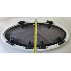 854621 MOONLIGHT BSI OKNO JACHTOWE Z SZYBĄ PRZYCIEMNIONĄ OWALNE BIAŁA RAMA 482x227mm (OUTLET)