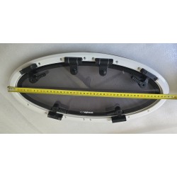 854621 MOONLIGHT BSI OKNO JACHTOWE Z SZYBĄ PRZYCIEMNIONĄ OWALNE BIAŁA RAMA 482x227mm (OUTLET)