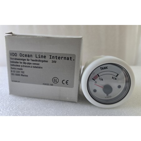 N02222702 VDO OCEAN LINE Oryginalny wskaźnik poziomu wody słodkiej Ø52 mm 24V IP65