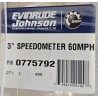 0775792 775679 BRP EVINRUDE JOHNSON PRĘDKOŚCIOMIERZ 3" 85MM 60MPH 95KM/H (OUTLET, NIEKOMPLETNY)