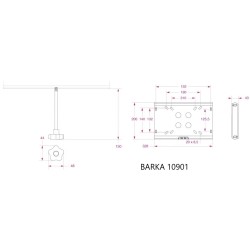 10901 BARKA SRL PODSTAWA PRZESUWNA FOTELA DŁUGA SKOK 135mm (brak pokrętła)