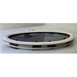 854621 MOONLIGHT BSI OKNO JACHTOWE Z SZYBĄ PRZYCIEMNIONĄ OWALNE BIAŁA RAMA 482x227mm (OUTLET)