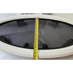 854621 MOONLIGHT BSI OKNO JACHTOWE Z SZYBĄ PRZYCIEMNIONĄ OWALNE BIAŁA RAMA 482x227mm (OUTLET)