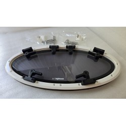 854621 MOONLIGHT BSI OKNO JACHTOWE Z SZYBĄ PRZYCIEMNIONĄ OWALNE BIAŁA RAMA 482x227mm (OUTLET)