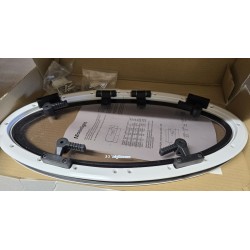854621 MOONLIGHT BSI OKNO JACHTOWE Z SZYBĄ PRZYCIEMNIONĄ OWALNE BIAŁA RAMA 482x227mm (OUTLET)