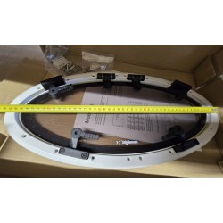 854621 MOONLIGHT BSI OKNO JACHTOWE Z SZYBĄ PRZYCIEMNIONĄ OWALNE BIAŁA RAMA 482x227mm (OUTLET)