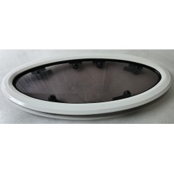 854621 MOONLIGHT BSI OKNO JACHTOWE Z SZYBĄ PRZYCIEMNIONĄ OWALNE BIAŁA RAMA 482x227mm (OUTLET)