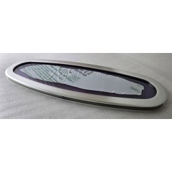 OKNO JACHTOWE OWALNE NIEOTWIERANE Z PRZYCIEMNIONĄ SZYBĄ 520x185MM (OUTLET)