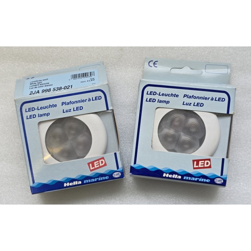 2JA 998 538-021 HELLA MARINE HALOGEN WEWNĘTRZNY Z BIAŁYM ŚWIATŁEM LED (w zestawie 2 sztuki)