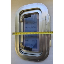 OKNO POKŁADOWE UCHYLNE Z DWIEMA KLAMKAMI 390x245MM (OUTLET)
