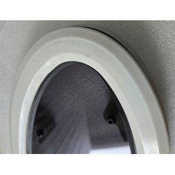 854621 MOONLIGHT BSI OKNO JACHTOWE Z SZYBĄ PRZYCIEMNIONĄ OWALNE BIAŁA RAMA 482x227mm (OUTLET)