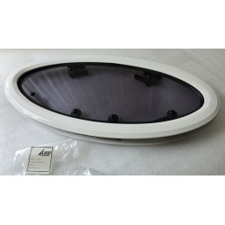 854621 MOONLIGHT BSI OKNO JACHTOWE Z SZYBĄ PRZYCIEMNIONĄ OWALNE BIAŁA RAMA 482x227mm (OUTLET)