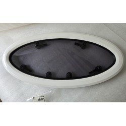 854621 MOONLIGHT BSI OKNO JACHTOWE Z SZYBĄ PRZYCIEMNIONĄ OWALNE BIAŁA RAMA 482x227mm (OUTLET)