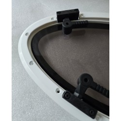 854621 MOONLIGHT BSI OKNO JACHTOWE Z SZYBĄ PRZYCIEMNIONĄ OWALNE BIAŁA RAMA 482x227mm (OUTLET)