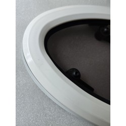 854621 MOONLIGHT BSI OKNO JACHTOWE Z SZYBĄ PRZYCIEMNIONĄ OWALNE BIAŁA RAMA 482x227mm (OUTLET)