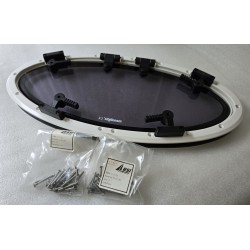 854621 MOONLIGHT BSI OKNO JACHTOWE Z SZYBĄ PRZYCIEMNIONĄ OWALNE BIAŁA RAMA 482x227mm (OUTLET)
