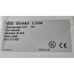 N01211022 VDO OCEAN LINE WSKAŹNIK POŁOŻENIA TRYMU CZARNY 12V Ø52MM (OUTLET)