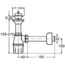 103 927 VIEGA Syfon dimensions