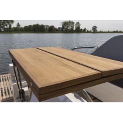 BLAT STOŁU TEAK PT. EUDE rozkładany 102x62x3mm (x2 po rozłożeniu)