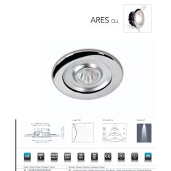 20 ARES 10302XC SS CLW SPOT CLL 6W LED WARM LED 10-30V CANTALUPI HALOGEN 68MM