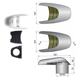 TYPHOON TYP100 VETUS Wentylator nawiewny ze stali nierdzewnej 100mm