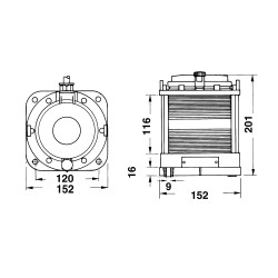 S55 3532005000 MASTHEAD LAMPA NAWIGACYJNA MASZTOWA 225 USA, CZARNA