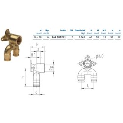 762101261 Georg Fischer KOLANKO, moduł przyłączeniowy armatury iFIT 16/20 1/2" 44