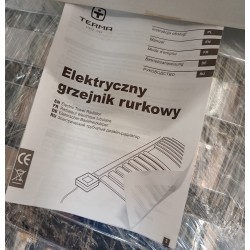 85E-DEXTER 1220/400-CR-GL GRZEJNIK ELEKTRYCZNY CHROM DEXTER  Z GRZAŁKA MOA 600W 1220x400 USZKODZONY