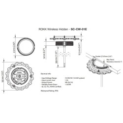 SC-CW-01E ROKK SCANSTRUT WIRELESS ŁADOWARKA BEZPRZEWODOWA POD BLATOWA Hidden 12/24V 5W