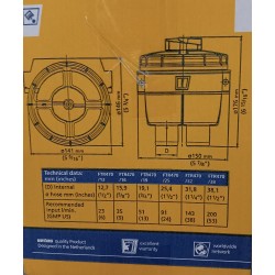 FTR470/25 VETUS FILTR WODY CHŁODZĄCEJ DN 25MM