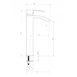 BDW020K Vigo Deante Bateria umywalkowa wysoka, chrom