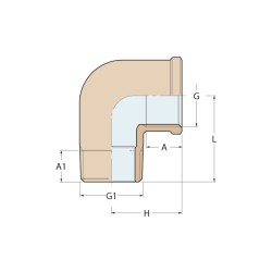 0092B-200013 GUIDI KOLANO NYPLOWE 4" BRĄZ 1 sztuka