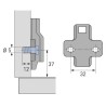 079375 HETTICH Prowadnik do zawiasu 9000 1.5mm