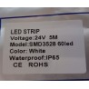 SMD3528 60LED TAŚMA LED BIAŁY ZIMNY 24V WODOODPORNY (70) 24V W SILIKONIE