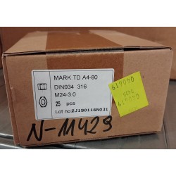 DIN934 TD M24 A4-80 INOX PLUS NAKRĘTKA SZEŚCIOKĄTNA OPAKOWANIE 25 sztuk