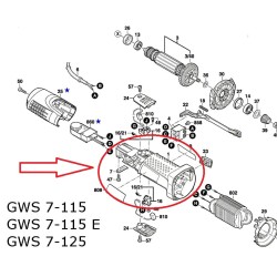 1619P09415 BOSCH Korpus silnika do GWS7-125