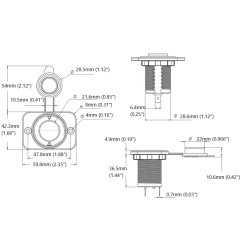 1016-BSS BLUE SEA SYSTEMS PODWÓJNE GNIAZDO ŁADOWARKI USB DO MONTAŻU 12/24V (01695 XELEKTRONIK)