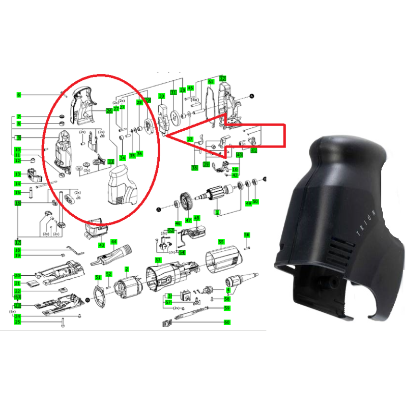 489686 FESTOOL Pokrywa do wyrzynarki PS300EQ