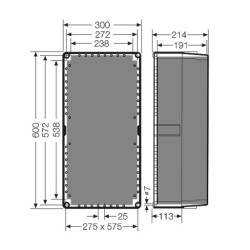 MI 89411 HENSEL  SKRZYNKA Z ZAWIASAMI IP 65, WLK.4 315X600X214 HPL00170