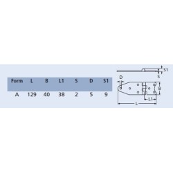 2194 ZAWIAS A4 129X40X2 FORMA NR 4