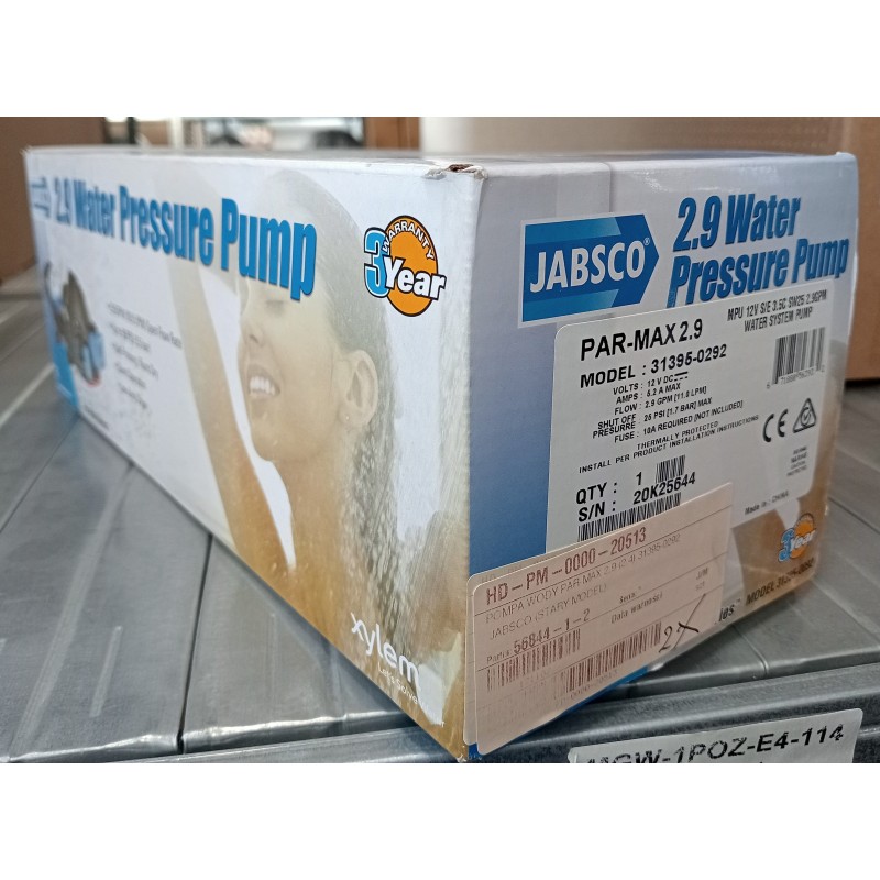 31395-0292 JABSCO POMPA WODY SŁODKIEJ PAR-MAX 2.9 2,9GPM S/E
