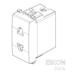 20234 EIKOM Vimar Gniazdo 2P, 16A, STANDARD EU+USA, SICURY, 1M, ANTRACYT