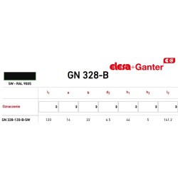 GN328-120-B-SW ELESA GANTER UCHWYT GN328 CZARNY